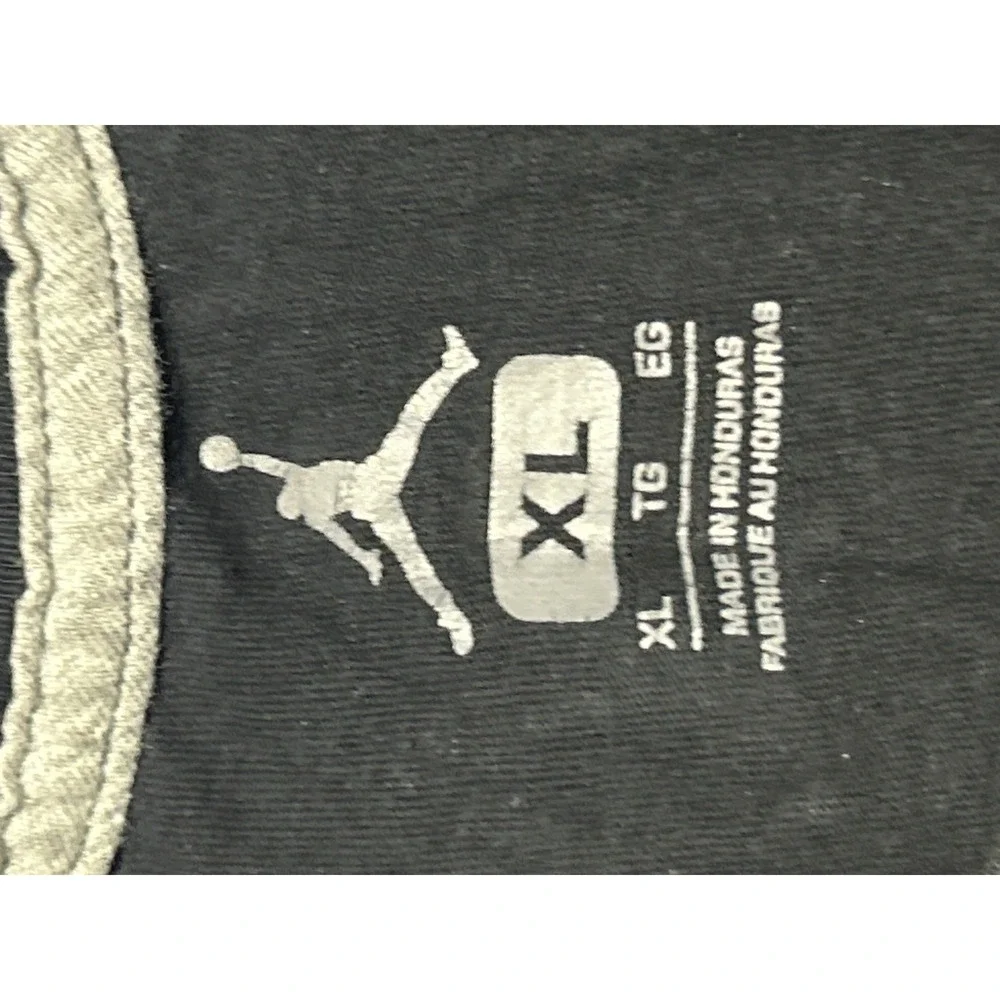 Air Jordan Y2K Flight Jumpman Men's Essentials Spell Out Shirt Black White XL